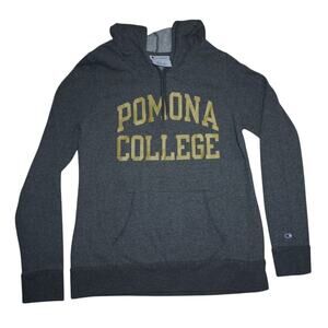 Champion Pomona College Youth Large Hoodie Gray Pullover Sweatshirt YL Kids